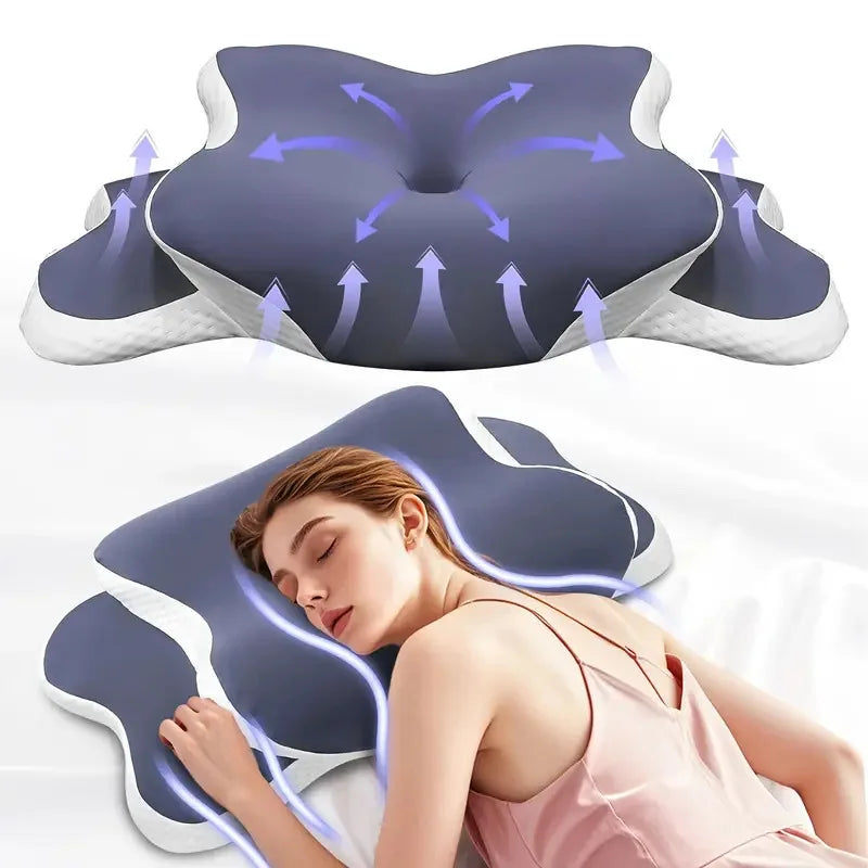 MORPHEAA Oreiller Ergonomique Cervical 2 en 1  | 65x37x10/13cm