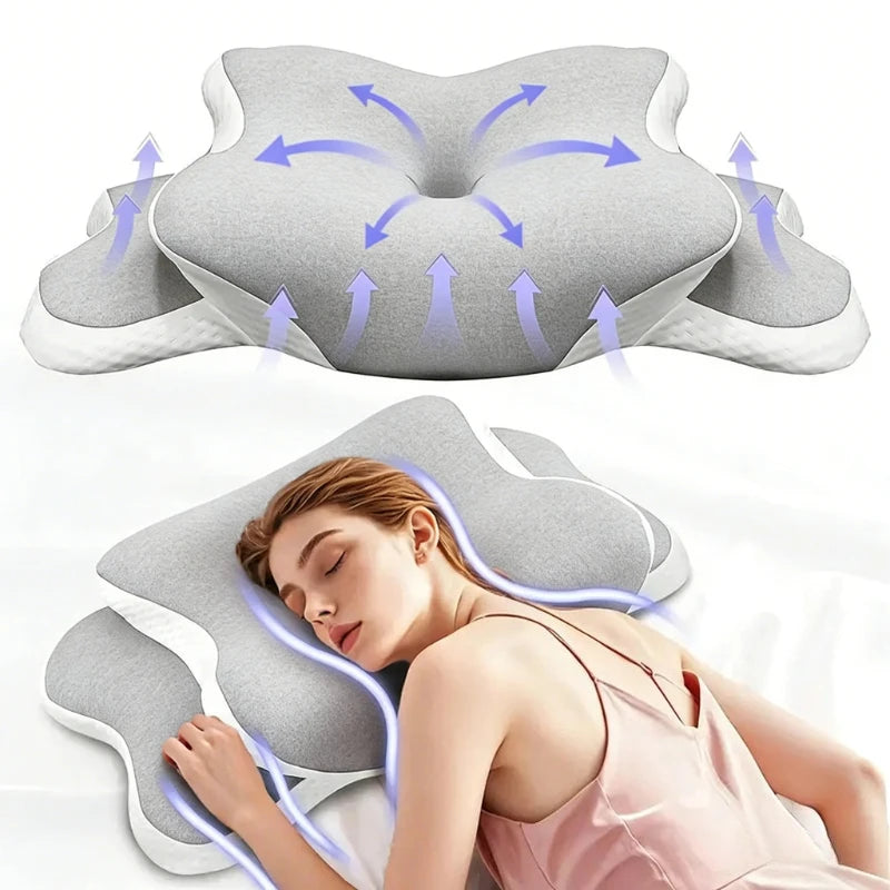 MORPHEAA Oreiller Ergonomique Cervical 2 en 1  | 65x37x10/13cm