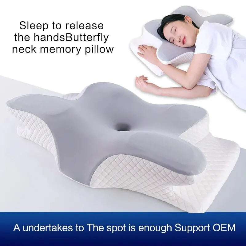MORPHEAA Oreiller Cervical Ergonomique Mémoire de Forme, Gris