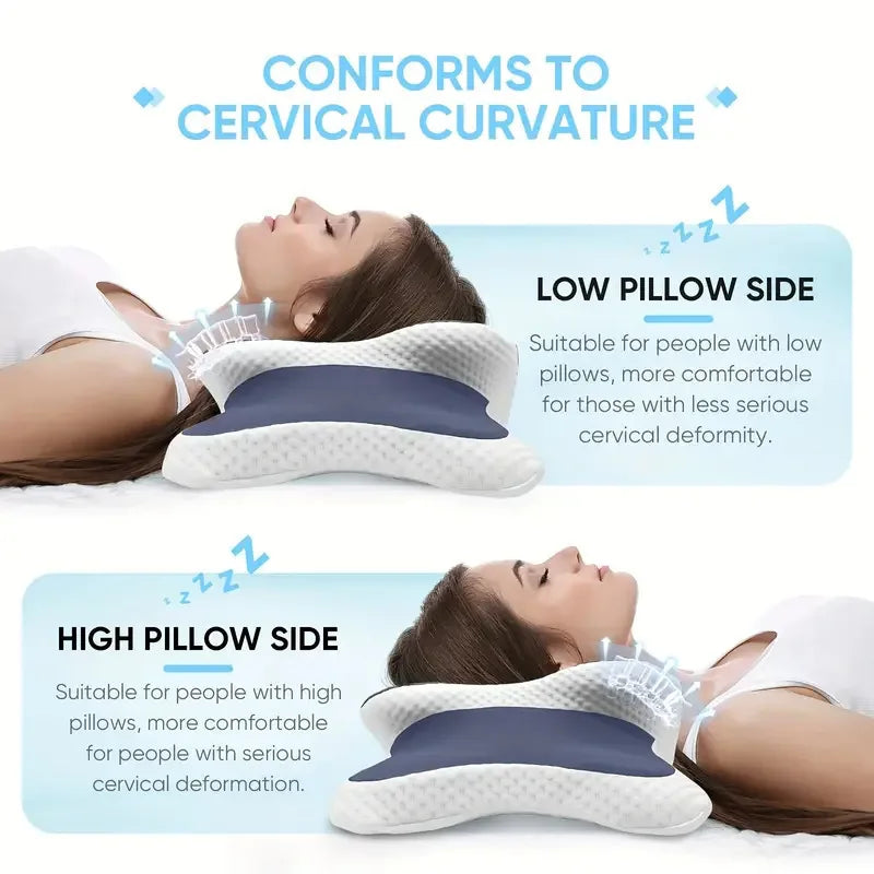 MORPHEAA Oreiller Ergonomique Cervical 2 en 1  | 65x37x10/13cm