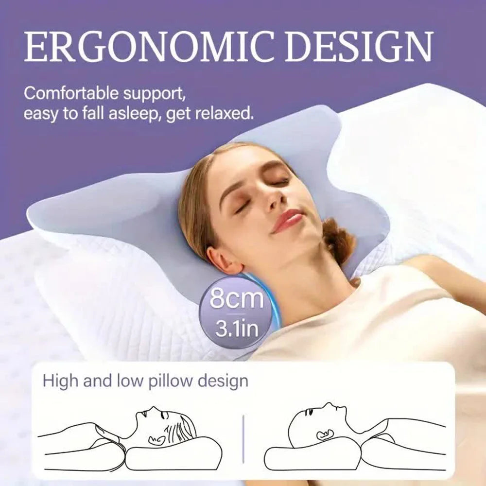 MORPHEAA Oreiller Ergonomique Cervical, Oreiller Papillon à Mémoire de Forme
